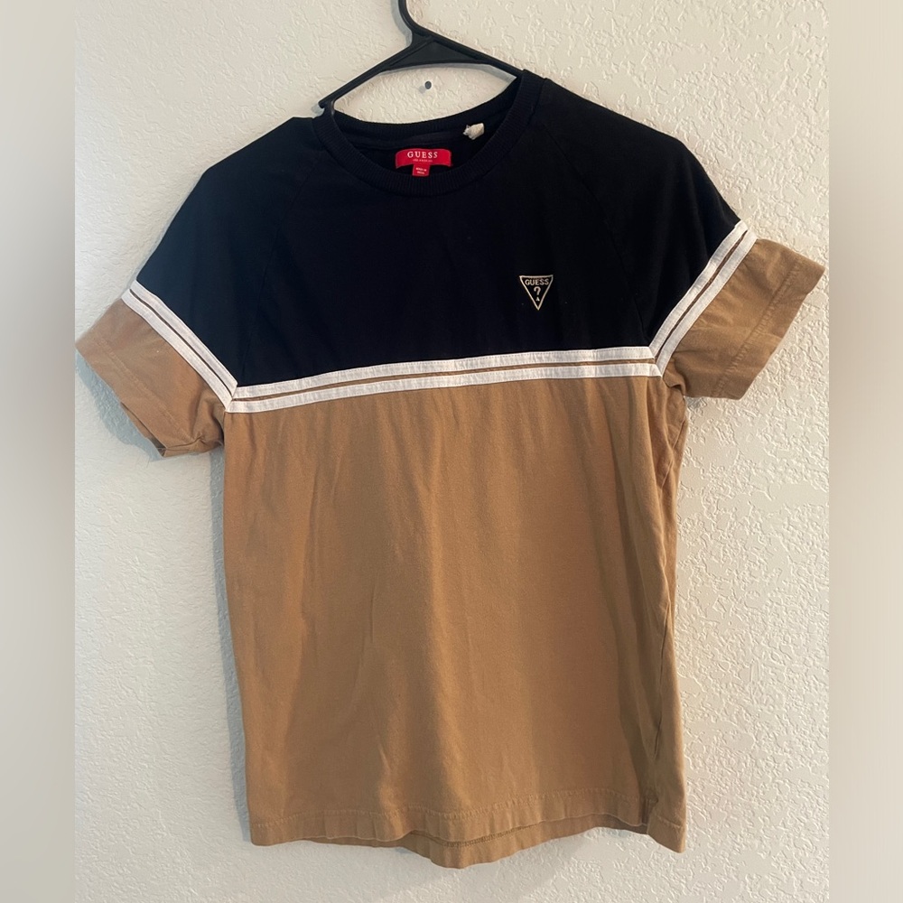 Guess retro men’s shirt black and tan size medium